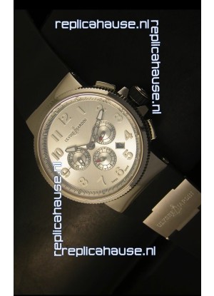 Ulysse Nardin Marine Chronograph Stainless Steel Arabic Dial - 1:1 Mirror Replica