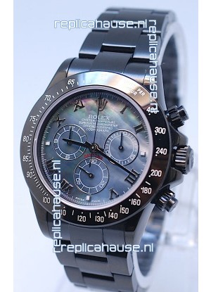 Rolex Daytona Cosmograph Project X Design Black Out Edition Series II Swiss Watch in Blue Pearl Dial 