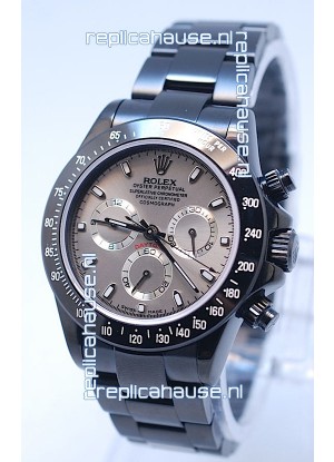 Rolex Daytona Cosmograph Project X Design Black Out Edition Series II Swiss Watch in Grey Opaline Dial 