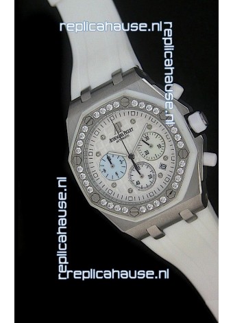 Audemars Piguet Royal Oak Offshore Lady Alinghi Swiss Watch in White Dial