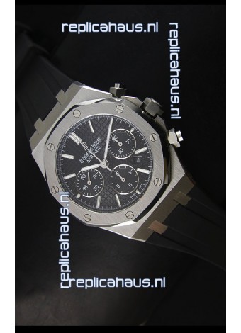 Audemars Piguet Royal Oak Chronograph Watch in Stainless Steel Case Black Dial