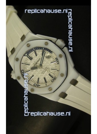 Audemars Piguet Royal Oak Diver White Ceramic - 1:1 Mirror Replica Watch