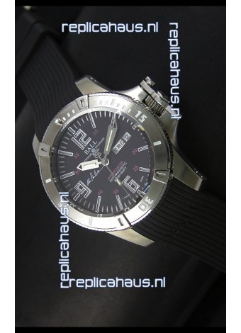 Ball Hydrocarbon Spacemaster Automatic Day Date Rubber Strap in Black Dial - Original Citizen Movement 