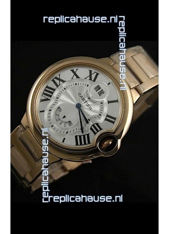 Cartier Ballon Blue de Japanese Replica Watch in Pink Gold Strap