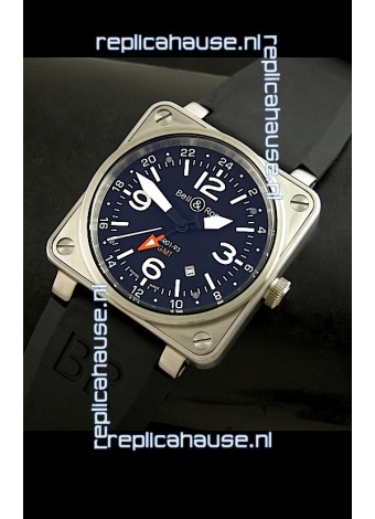 Bell and Ross BR01-93 GMT Japanese Replica Watch in Steel Case