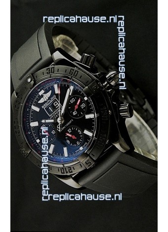 Breitling Blackbird Swiss Replica Watch in PVD Casing Black Dial