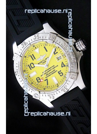Breitling Seawolf Swiss Automatic Watch in Yellow Dial