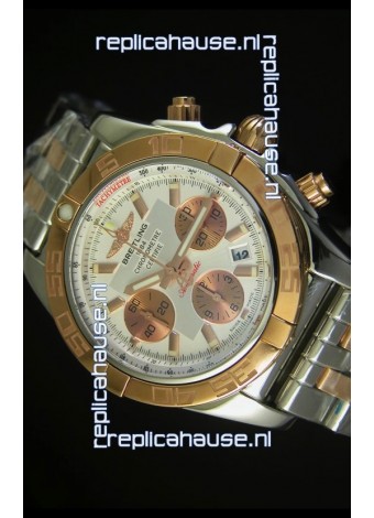 Breitling Chronomat Evolution Swiss Replica Watch in Pink Gold