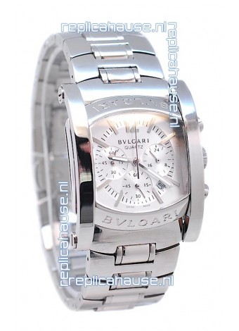 Bvlgari Assioma Japanese Quartz Watch in Silver Dial