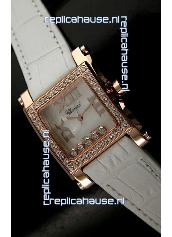 Chopard Happy Sport Swiss Replica Watch in Shell White Dial