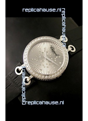Chopard Xtravaganza Ladies Japanese Replica Watch in Silver Dial