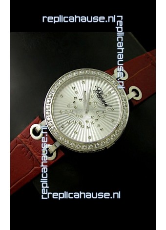 Chopard Xtravaganza Ladies Japanese Replica Watch in Silver Dial