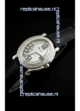 Chopard Happy Sport Swiss Replica Watch in Black Strap