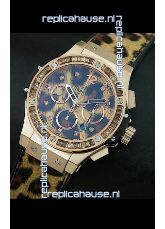 Hublot Big Bang Leopard Rose Gold Swiss Replica Watch