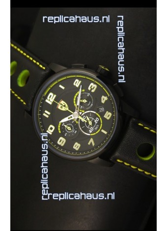 Scuderia Ferrari Heritage Chronograph Watch in Black Steel