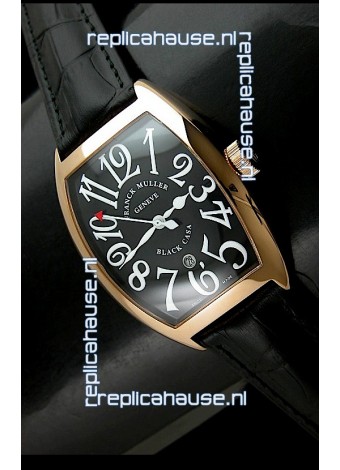 Franck Muller Black Casa Japanese Replica Watch in Black Dial