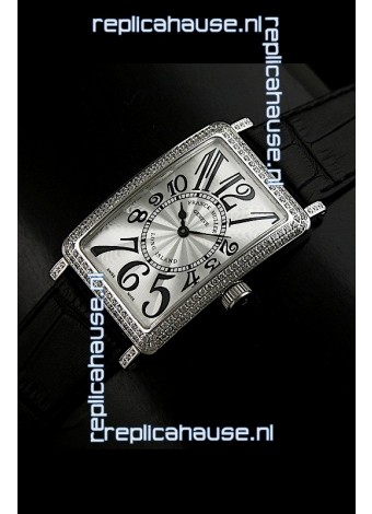 Franck Muller Long Island Japanese Replica Watch in Silver White Dial