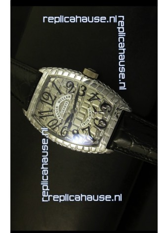 Franck Muller Casablanca Iron Croco Watch in Steel Case