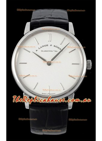 A.Lange & Sohne Saxonia Thin Swiss Replica Watch Steel Case White Dial