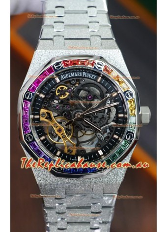 Audemars Piguet Royal Oak Double Balance Wheel Openworked FROSTED Edition 1:1 Superclone Replica Watch