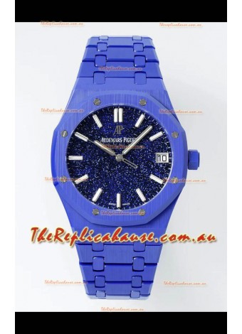 Audemars Piguet Royal Oak Super Clone 15500 Blue Ceramic Starry Dial Watch 