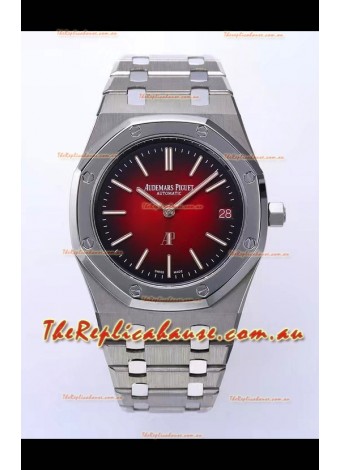 Audemars Piguet Super Clone Royal Oak Extra Thin Watch in Red Dial