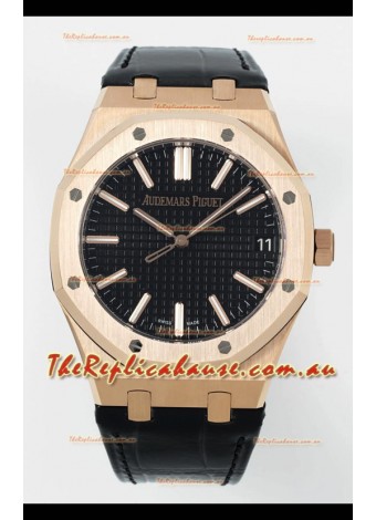 Audemars Piguet Royal Oak 15510OR 41MM Rose Gold Black Dial Super Clone Replica Watch