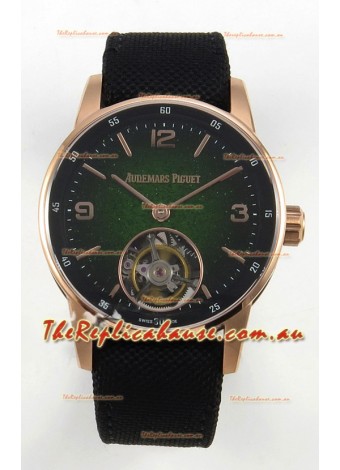 Audemars Piguet CODE 11.59 29396 Rose Gold Green Aventurine Enamel Super Clone Watch 