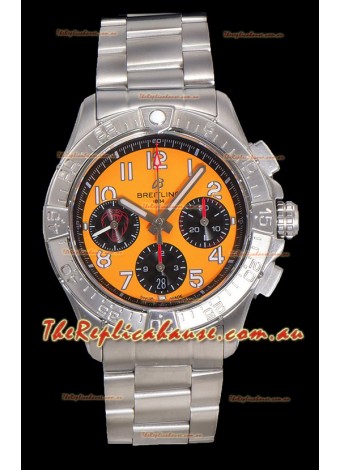 Breitling Super Clone Super Avenger B01 Chronograph Yellow Dial Watch 