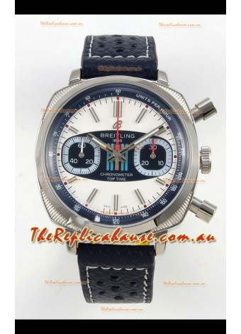 Breitling Top Time Super Clone Chronograph Blue Leather Strap Watch 