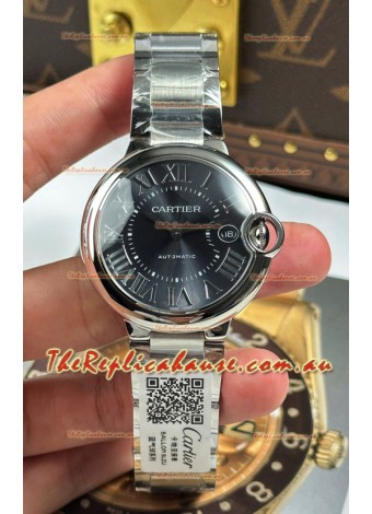 Ballon De Cartier Grey Dial 1:1 Mirror Swiss Replica Watch in 904L Steel Casing - 42MM