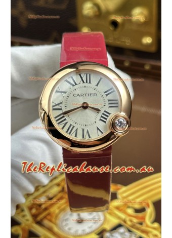 Ballon Blanc De Cartier Swiss Quartz Replica Watch in Rose Gold Casing