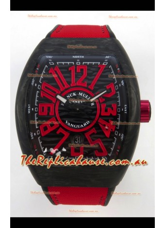 Franck Muller Super Clone Vanguard V45 Racing Carbon Watch in Nylon Strap