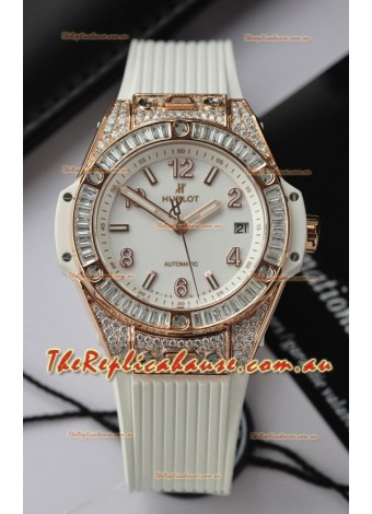 Hublot Big Bang One Click King White Dial Rose Gold Swiss Replica Watch 39MM