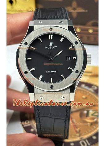 Hublot Super Clone Classic Fusion Titanium Black Dial 42MM Watch