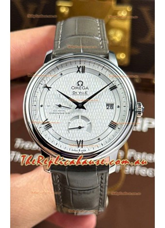 Omega De Ville Prestige Super Clone Power Reserve 904L Steel Replica Watch