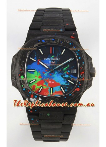 Patek Philippe Nautilus 5711 DiW Motley Carbon Dial 1:1 Mirror Swiss Replica Watch