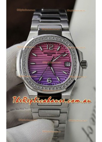 Patek Philippe 7010R Gradient Purple and Pink Dial Swiss Quartz Replica Watch