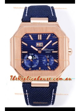 Patek Philippe Cubitus 5822 Rose Gold Casing Blue Dial Swiss Replica Watch