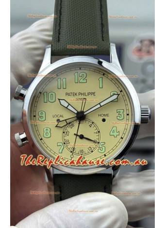 Patek Philippe Complications 5524R Calatrava Rose Gold Brown Dial Watch 