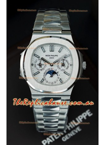 Patek Philippe Nautilus 5740 Perpetual Calendar Stainless Steel White Dial Swiss Replica Watch