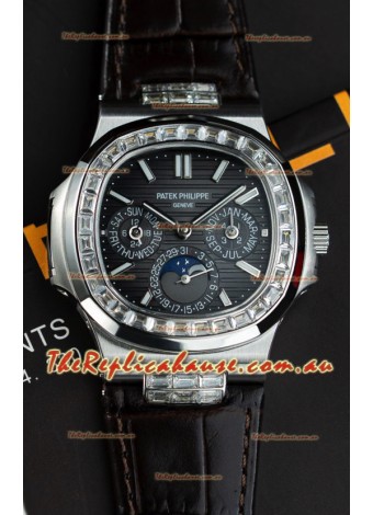 Patek Philippe Nautilus 5740 Perpetual Calendar Stainless Steel Grey Dial Swiss Replica Watch