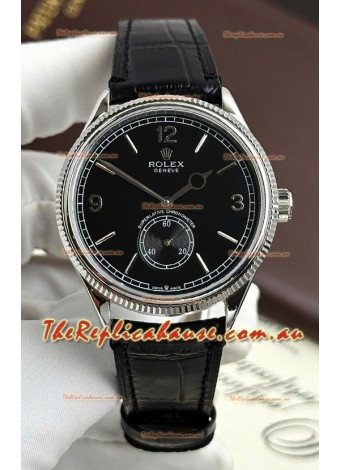 Rolex 1908 Perpetual Swiss Movement Replica Watch in Steel Casing Black Dial 