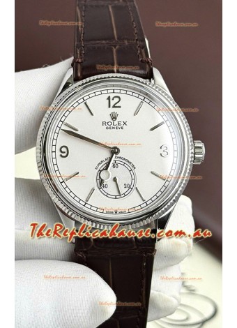 Rolex 1908 Perpetual Swiss Movement Replica Watch in Steel Casing White Dial 