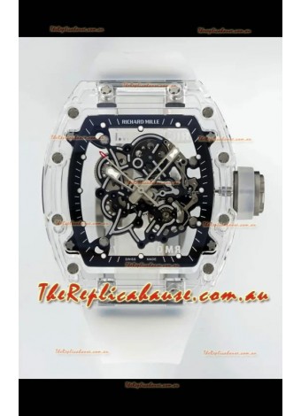 Richard Mille RM055 Transparent Sapphires Casing with Genuine Tourbillon Super Clone Watch