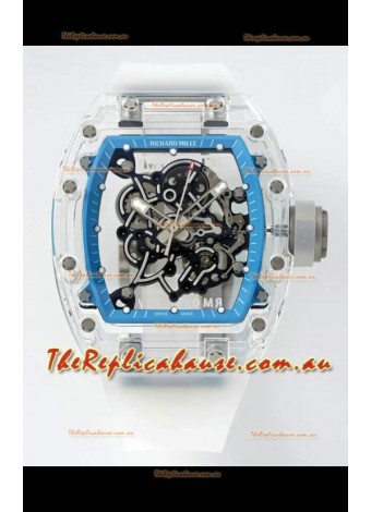 Richard Mille RM055 Transparent Sapphires Casing with Genuine Tourbillon Super Clone Watch