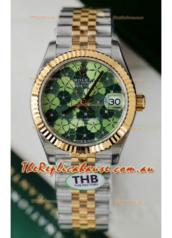 Rolex Datejust Cal.3235 Movement Super Clone 2 Tone Yelow Gold 31MM Motif Dial Watch 