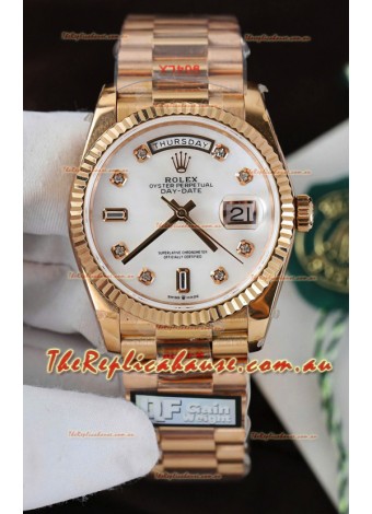 Rolex Day Date Presidential 18K Rose Gold Watch 40MM - Pearl Dial 1:1 Mirror Quality