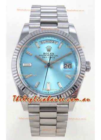 Rolex Day Date Super Clone ICE Blue Dial 40MM 220 Grams Swiss Replica watch 