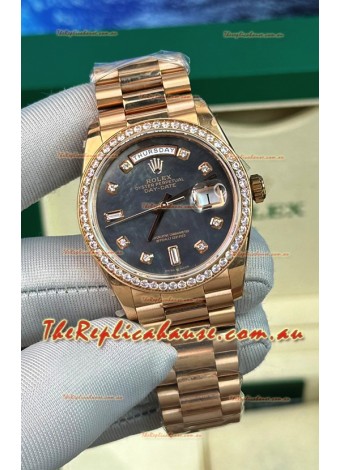 Rolex Day Date Presidential 18K Rose Gold Watch 40MM - Pearl Dial 1:1 Mirror Quality